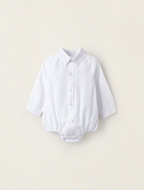 Body-chemise en coton Oxford pour nouveau-né manches longues ATLANTIC COMPANY - Kiabi