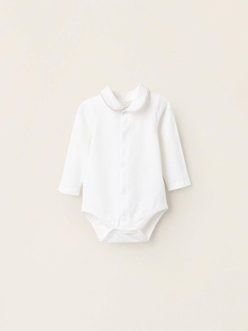 Body-chemise en Jersey Blanc - Kiabi