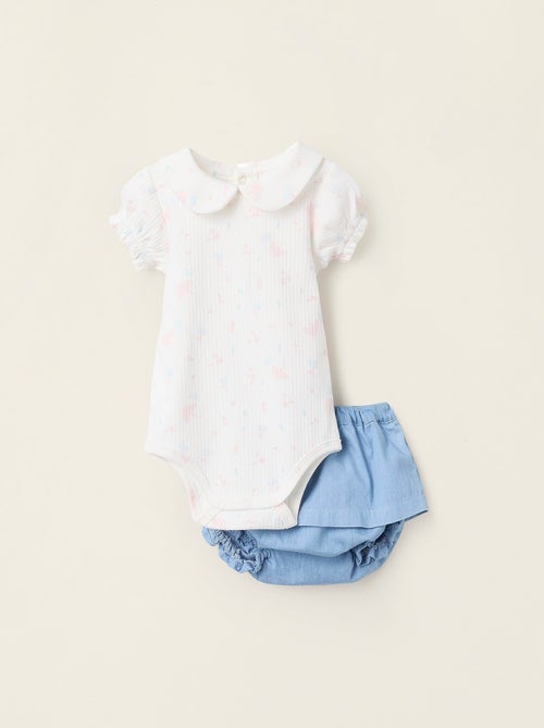 Body-chemisier avec Motif + Jupe-Culotte - Kiabi