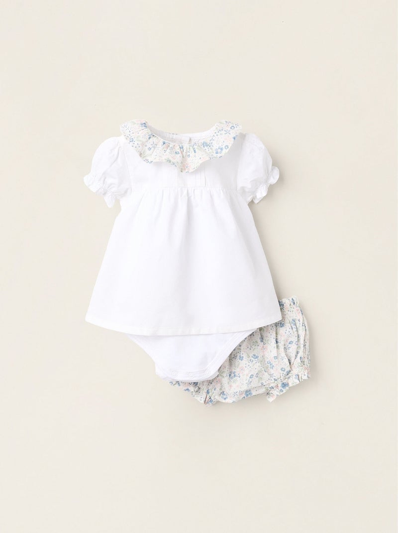 Body-chemisier + Bloomer Blanc - Kiabi