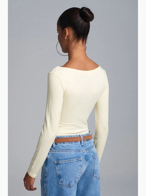 Body col bateau ajusté dilvin - Kiabi Body col bateau ajusté dilvin - Kiabi