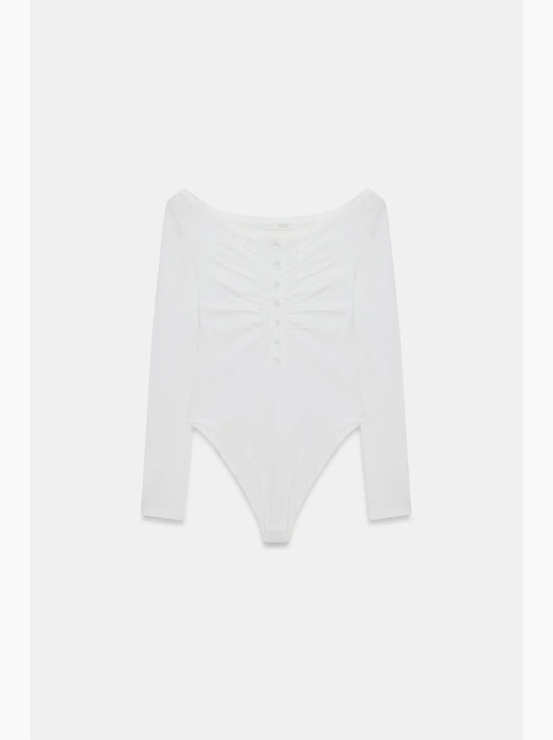 Body col bateau ajusté dilvin Ivoire - Kiabi