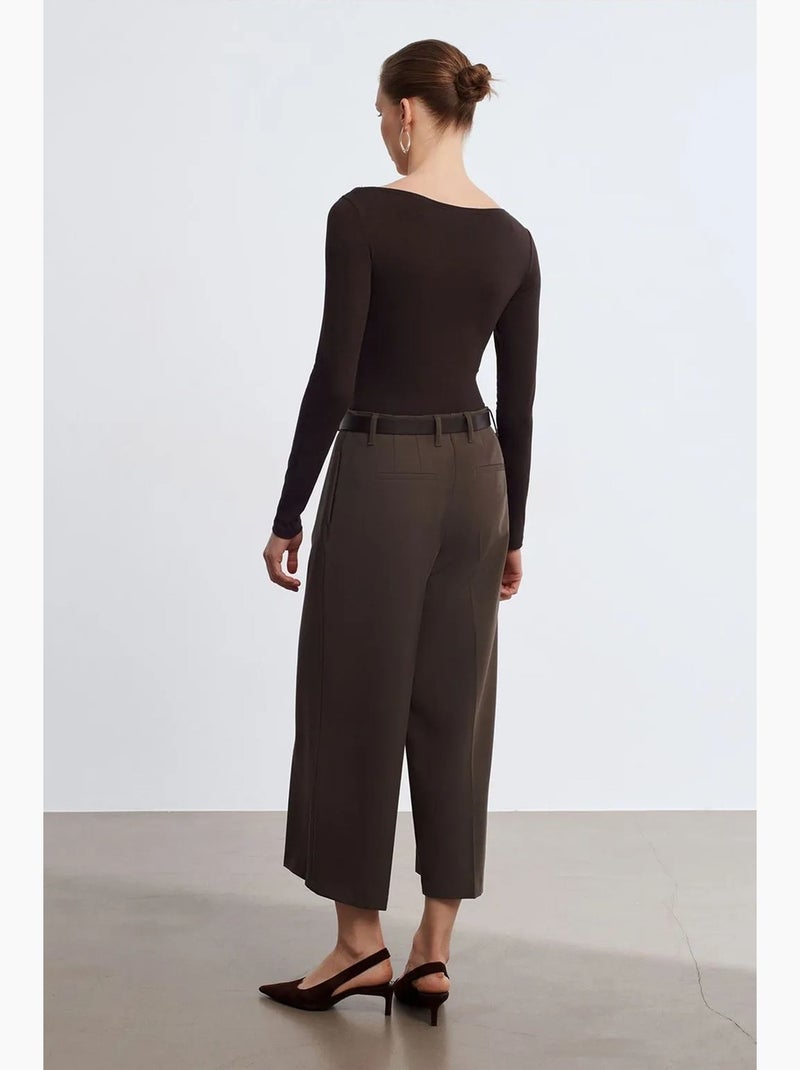 Body col bateau ajusté dilvin Marron chocolat - Kiabi