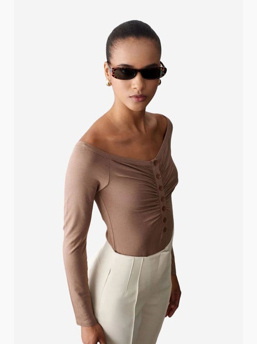 Body col bateau ajusté dilvin - Kiabi Body col bateau ajusté dilvin - Kiabi