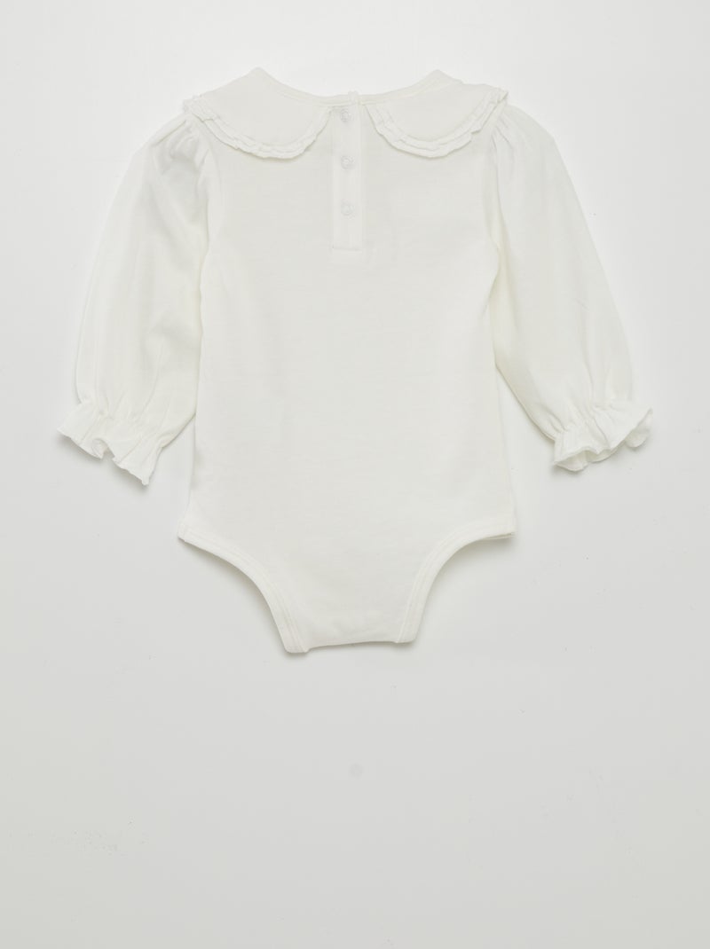 Body col claudine blanc - Kiabi
