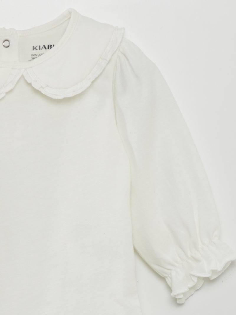 Body col claudine blanc - Kiabi