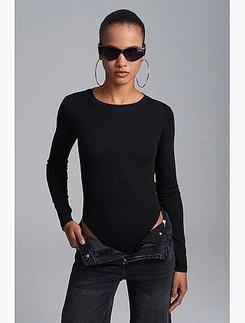 Body col rond ajusté en jersey dilvin