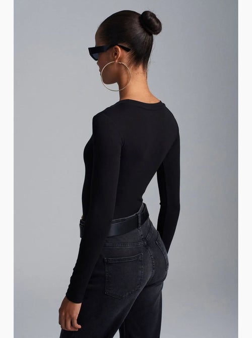 Body col rond ajusté en jersey dilvin - Kiabi Body col rond ajusté en jersey dilvin - Kiabi