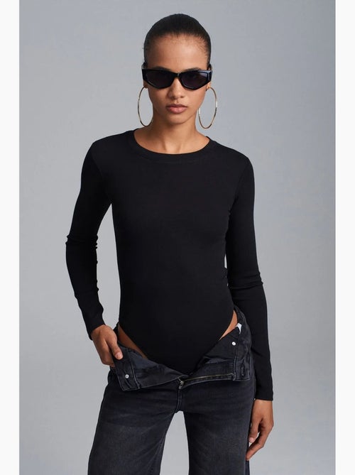 Body col rond ajusté en jersey dilvin - Kiabi Body col rond ajusté en jersey dilvin - Kiabi