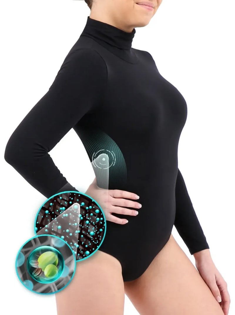Body col roulé Thermo Minceur Noir - Kiabi