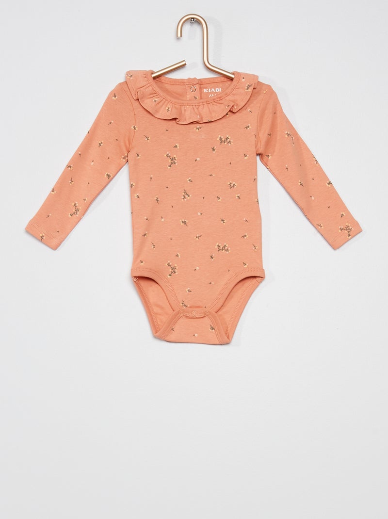 Body col volanté rose - Kiabi