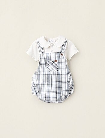 Body + Combi-short avec Carreaux