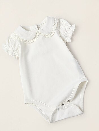 Body + Combi-short en Piqué avec Volants