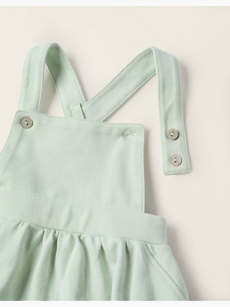 Body + Combi-short en Piqué avec Volants Vert clair - Kiabi