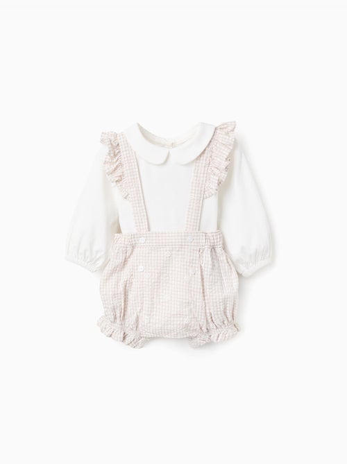 Body + combinaison à motif Vichy - Kiabi