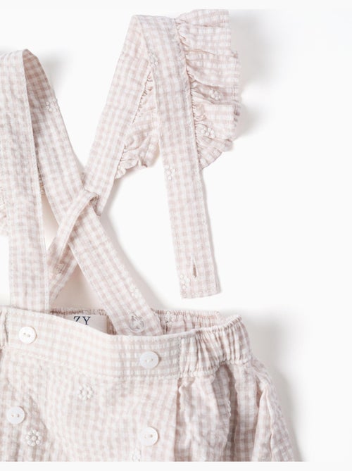 Body + combinaison à motif Vichy - Kiabi