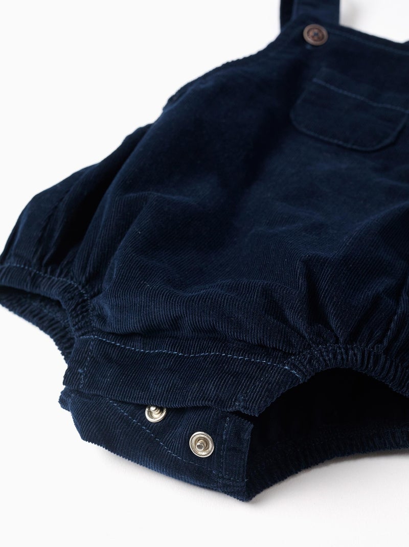 Body + combinaison en velours côtelé Bleu - Kiabi