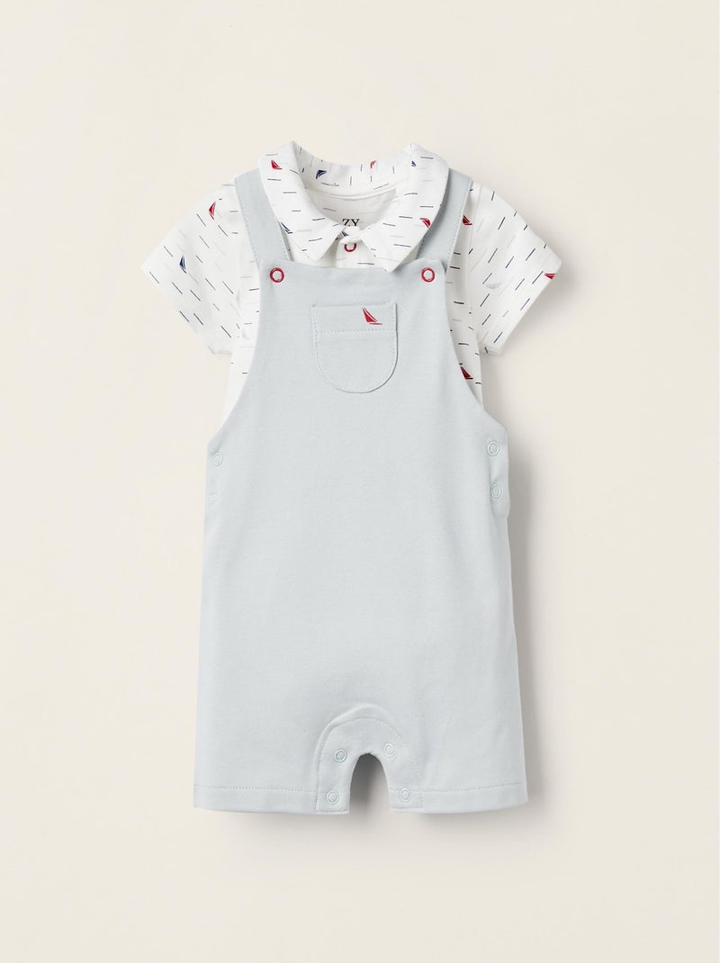 Body + Combinaison pour Nouveau-Né 'Sail Boat' Blanc - Kiabi