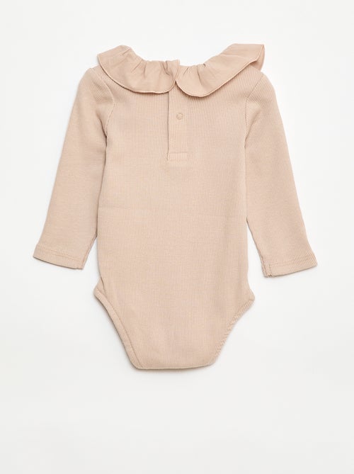 Body côtelé avec collerette - Kiabi