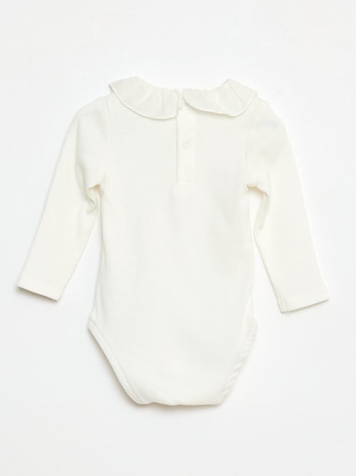 Body côtelé avec collerette - Kiabi