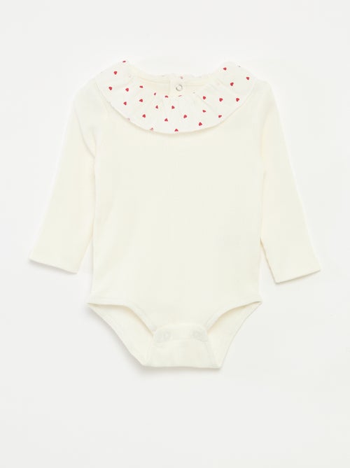 Body côtelé avec collerette - Kiabi