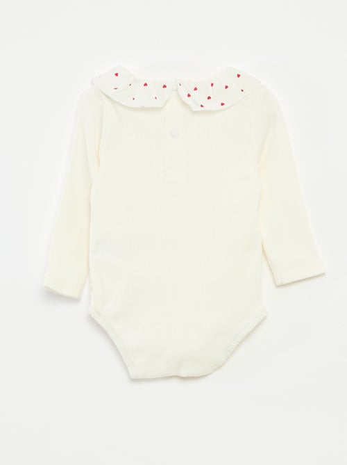 Body côtelé avec collerette - Kiabi