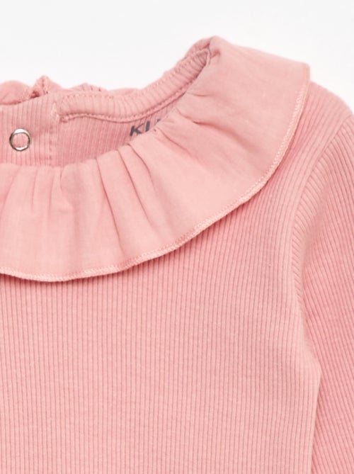 Body côtelé avec collerette - Kiabi
