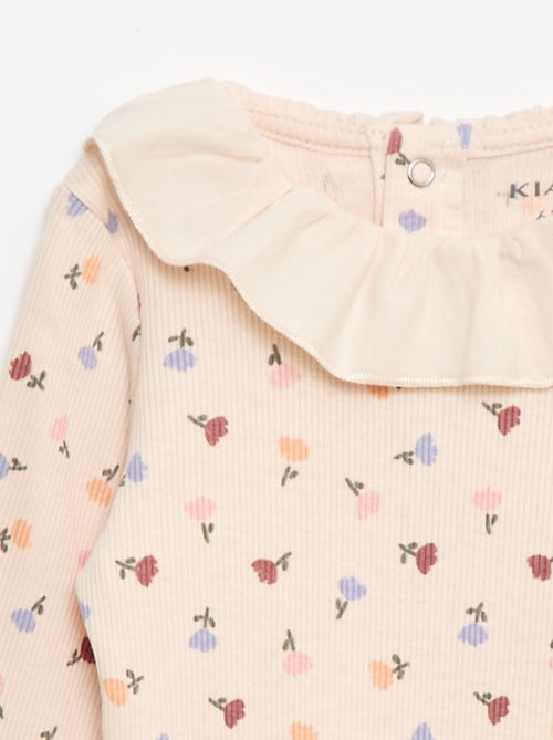 Body côtelé avec collerette - Kiabi