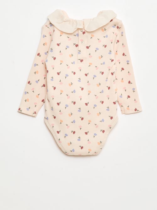 Body côtelé avec collerette - Kiabi