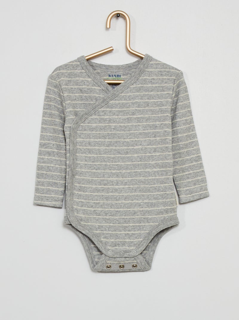 Body croisé évolutif gris - Kiabi