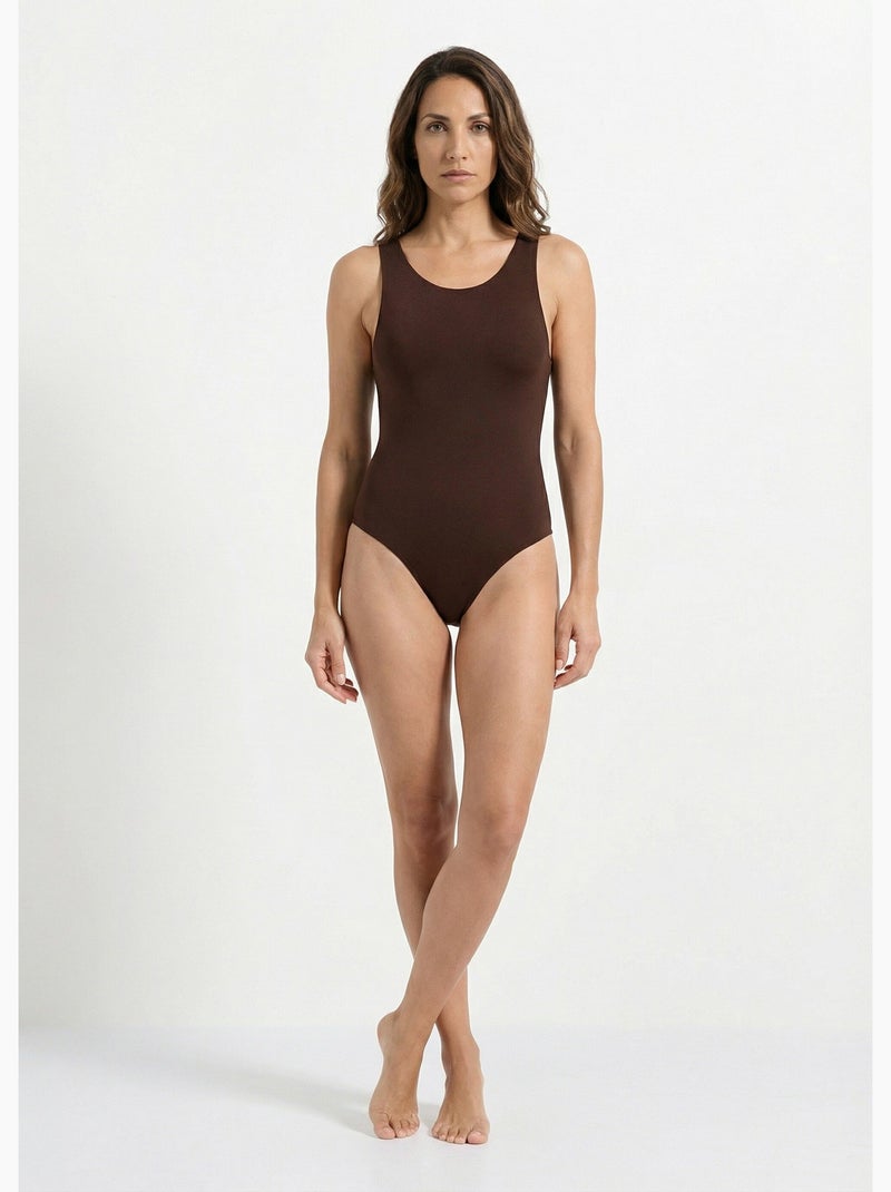Body débardeur invisible en microfibre - AFIBEL Marron - Kiabi