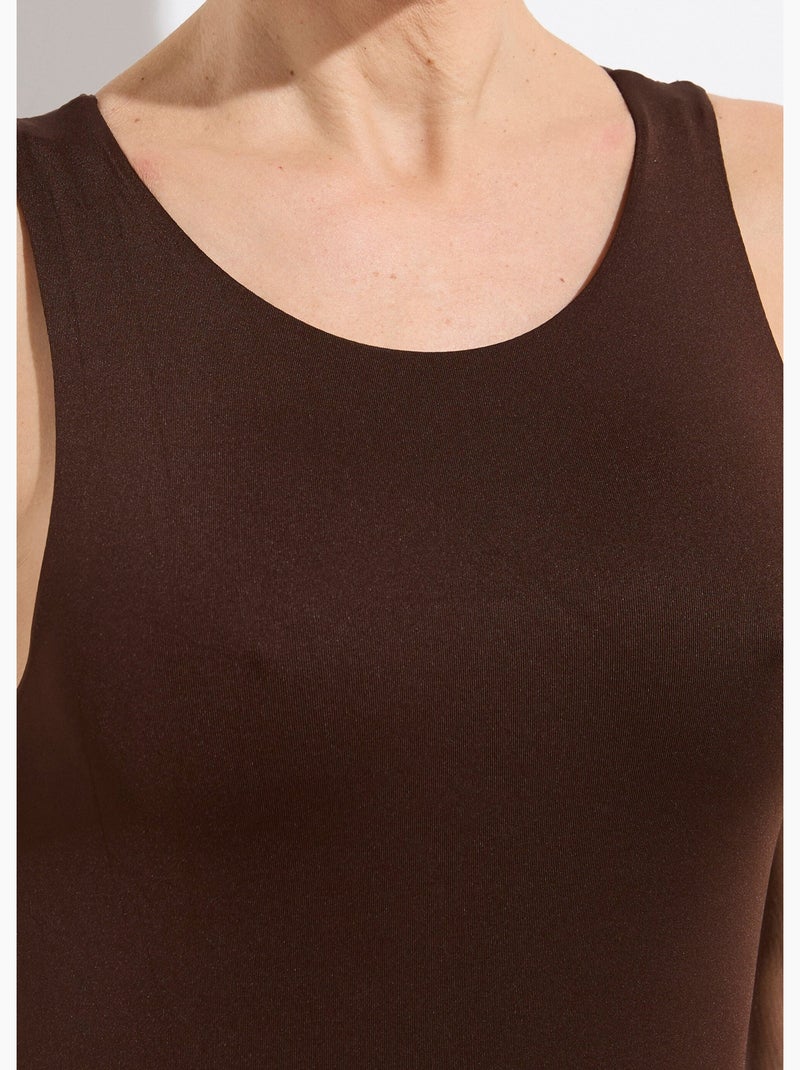 Body débardeur invisible en microfibre - AFIBEL Marron - Kiabi
