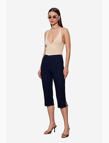 Body slim ajusté à col halter découpé dilvin