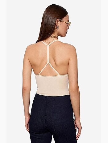 Body slim ajusté à col halter découpé dilvin