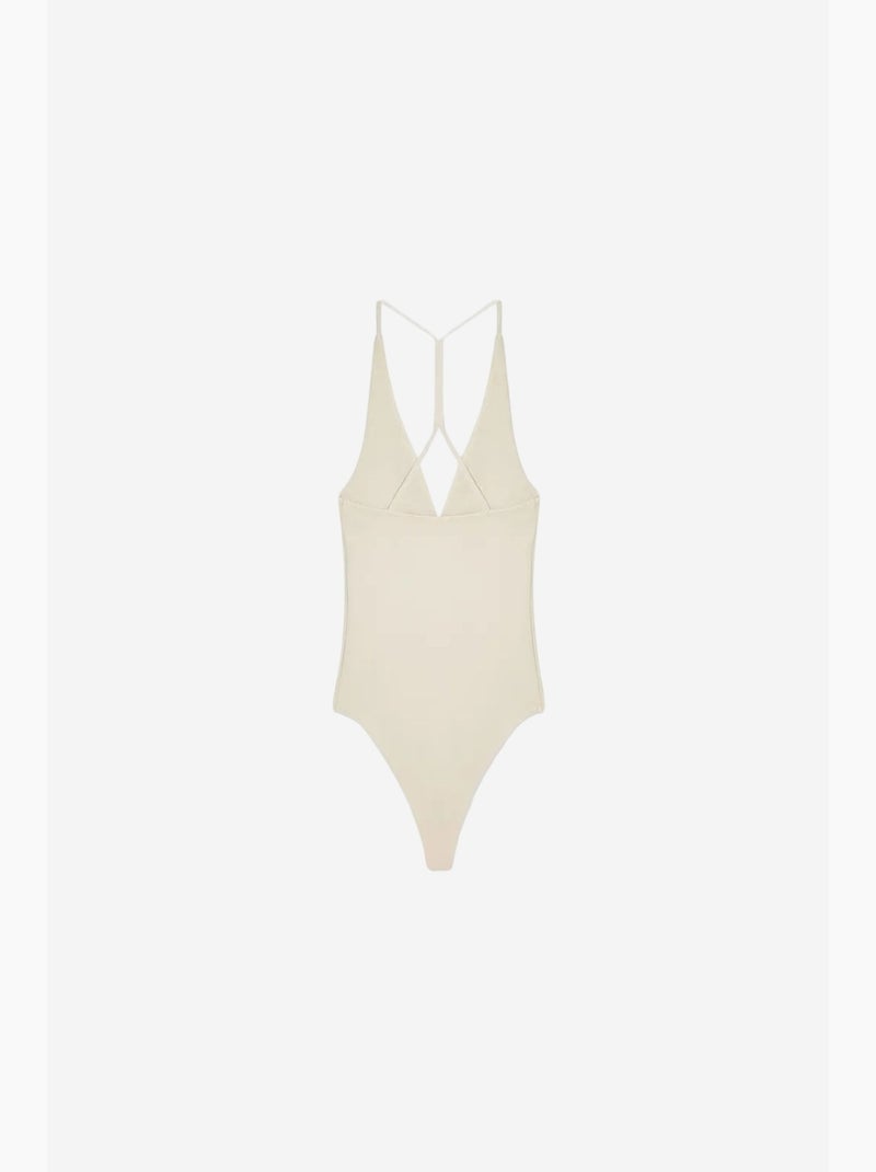 Body découpes col américain ajusté dilvin Beige argile - Kiabi