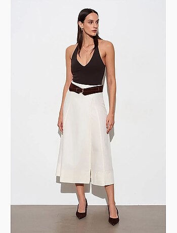 Body slim ajusté à col halter découpé dilvin