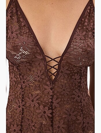 Body dentelle femme penti