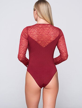 Body dentelle manches longues MICRO TOUCH LACE