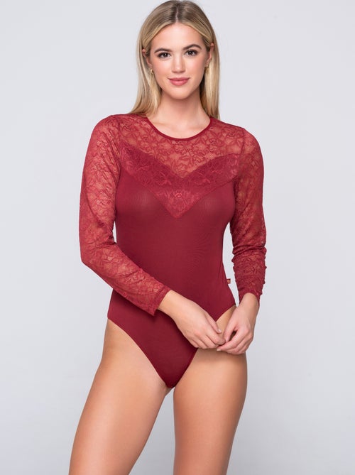Body dentelle manches longues MICRO TOUCH LACE - Kiabi