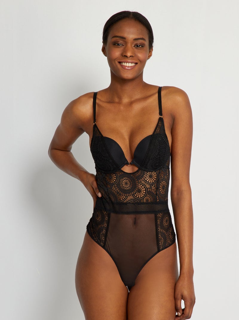 Body dentelle noir - Kiabi