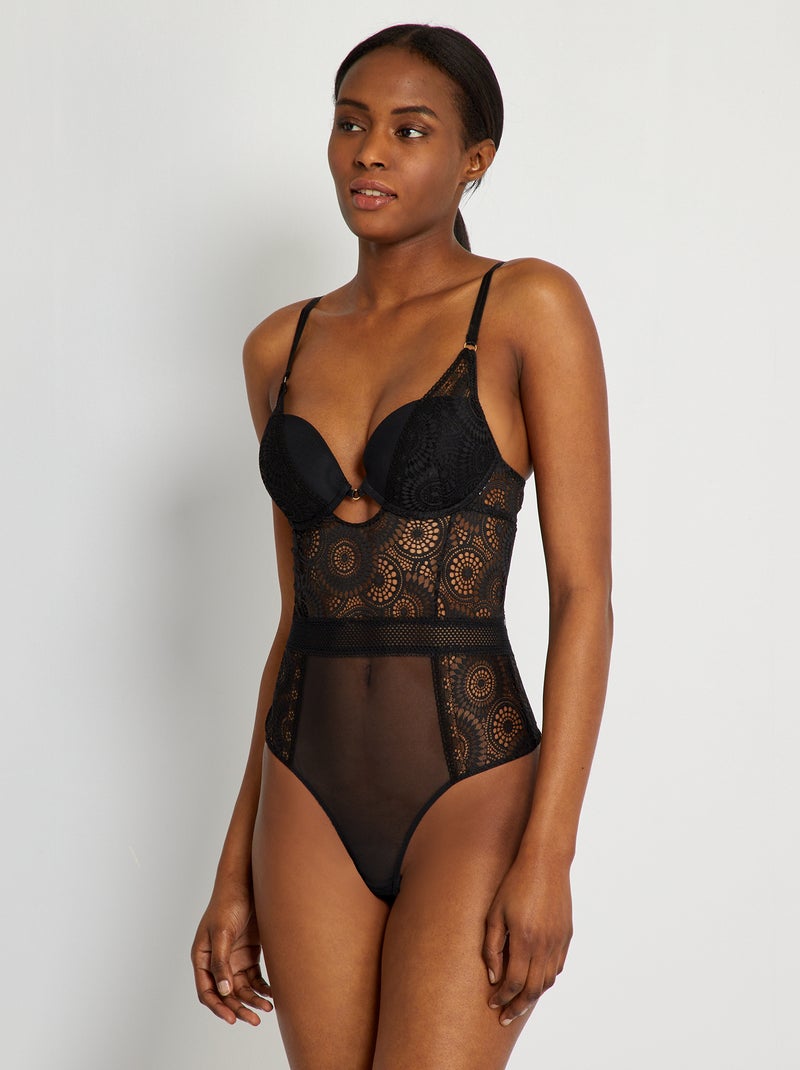 Body dentelle noir - Kiabi