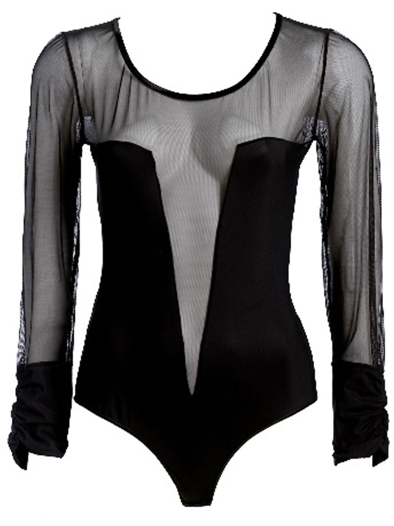 Body design manches longues Grace noir Noir - Kiabi