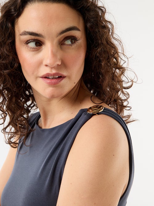 Body dos échancré avec bijou doré - Kiabi