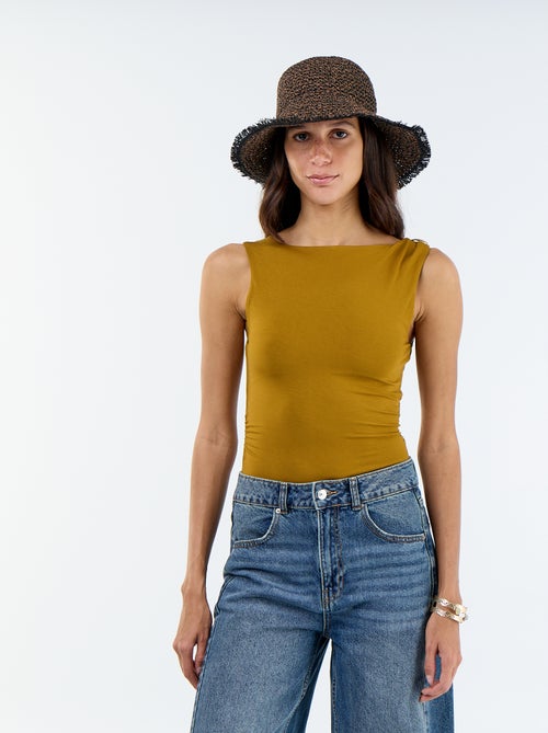 Body dos échancré avec bijou doré - Kiabi