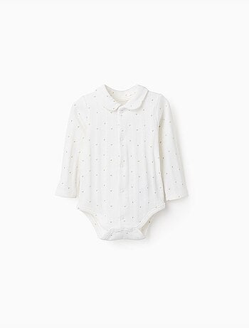 Body en coton à manches longues et motif cœur