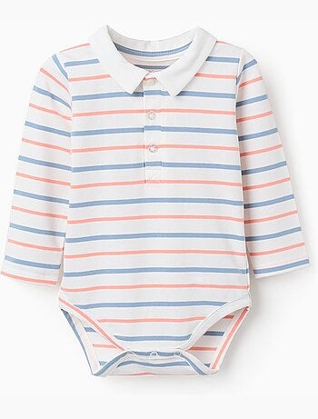 Body en coton à manches longues et rayures
