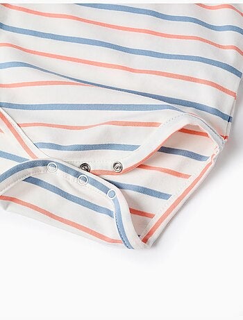 Body en coton à manches longues et rayures