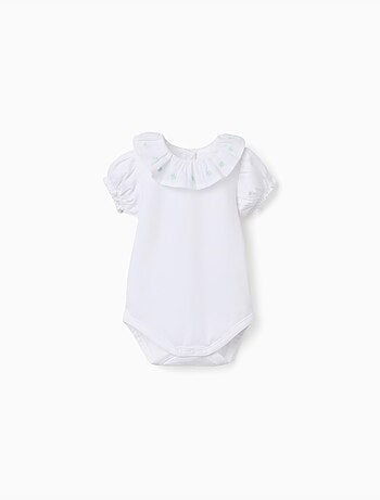 Body en coton avec col brodé