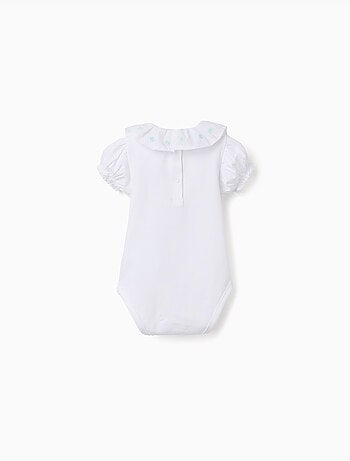 Body en coton avec col brodé