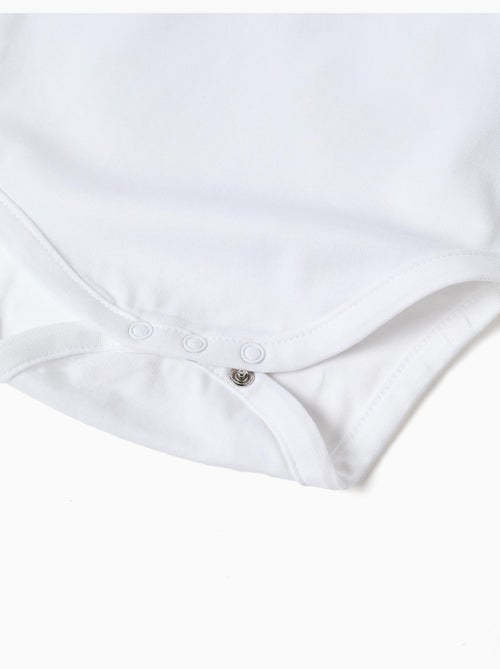 Body en coton avec col brodé - Kiabi